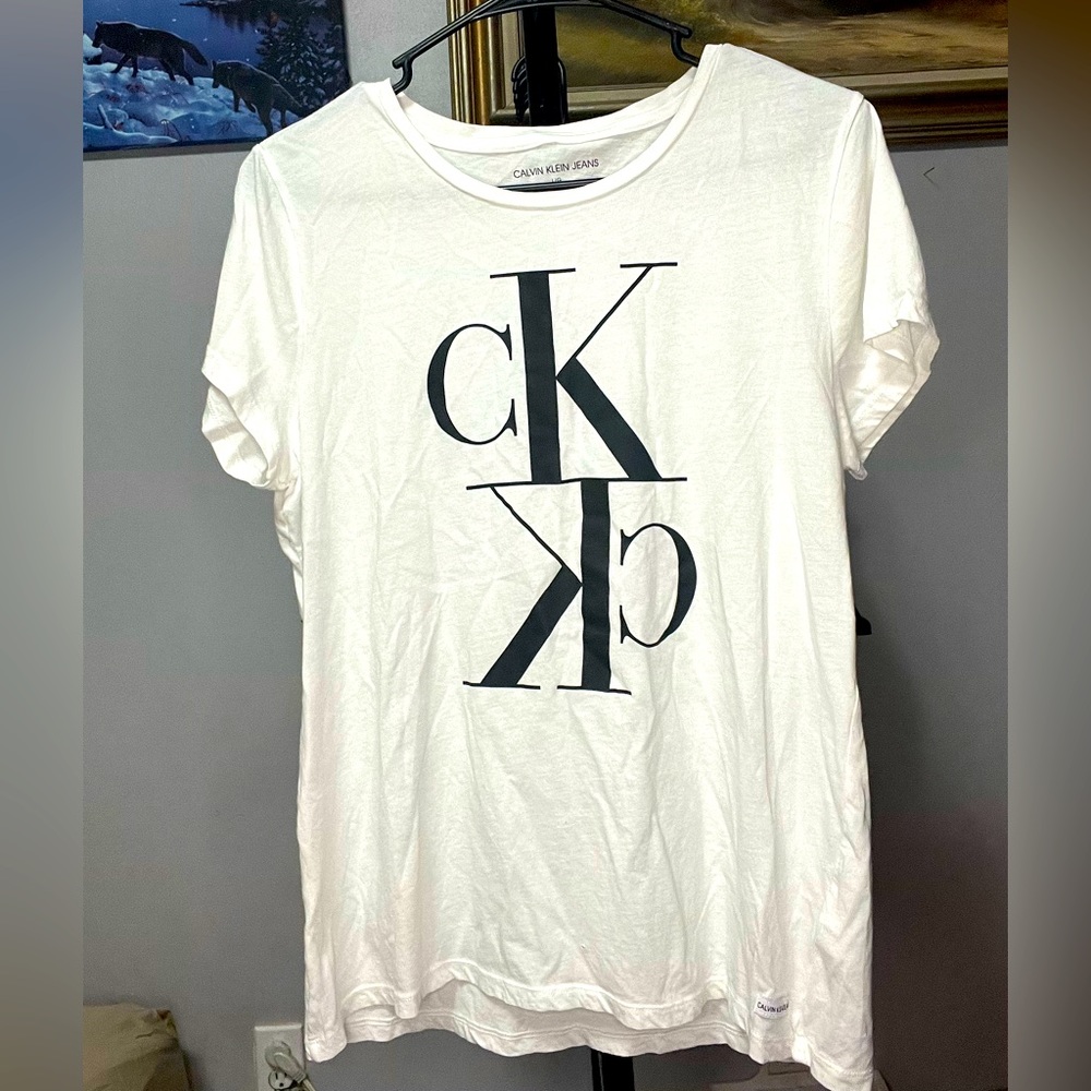 Calvin Klein Jeans Women’s T-Shirt White Size Large